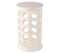 Gosknor Coffee Pod Carousel Organizer for Keurig K-Cup Pods, 40 Capacity Coffee Bags Holder Plastic Coffee Bar Countertop Storage for Home Office Kitchen (White)