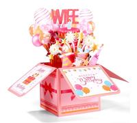 Gosknor Funny Birthday Wife Pop Up Card | 3D Birthday Card with Envelope Creative Gift for Wife from Husband Party Decoration Keepsake