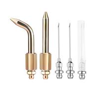 Gosknor Grease Gun Needle Tips, Straight & Bent Needle Nozzle Dispenser for Precision Greasing Grease Injector with Adapter for Ball Joints Bushings Bearings & Rubber Boots
