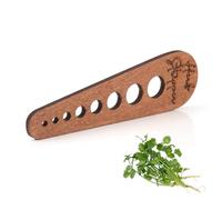 Gosknor Herb Stripper, Wood Vegetable Leaf Stripper with 8 Holes Waterproof Leaf Stripper Tool Ideal for Chefs and Housewives