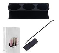Gosknor Magnetic Cup Holder, Carbon Steel Magnet Tumbler Organizer with Cup Lid Hook 3 Slots Magnetic Mug Storage for Stanley 30/40 oz Water Bottles