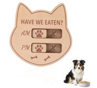 Gosknor Magnetic Pet Feeding Reminder, 4.72x4.72in Have We Eaten Sign AM PM Feed Chart Tracker with Yes No Option for Fridge Prevent Dog Cat Over or Under Feeding