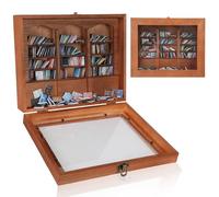 Gosknor Mini Bookshelf with 200pcs Miniature Books, Wooden Tiny Book Shelf Ornament Antique Style Small Bookshelf Models Mini Library Decoration for Dollhouse Home Room Office Decor