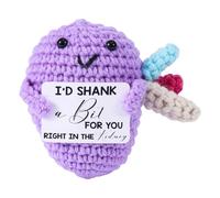 Gosknor Positive Crochet Kidney, Funny Handmade Emotional Uplifting Support Knitted Kidney Doll Toy with Encouragement Card Desk Decor Cheer Up Gift for Friend Family Doctor Nurse