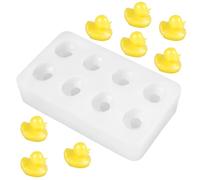 Gosknor Silicone Duck Mold, 8-Cavity Mini Duck Fondant Mold 3D Chocolate Candy Mould for Epoxy Resin Soap Polymer Clay Cake Decor