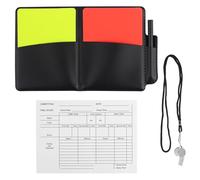 Gosknor Soccer Referee Kit, Warning Football Referee Set Yellow Red Cards, Loud Sound Ref Whistle with Lanyard, Record Paper, Pencil, Card Holder, for Coach Sports Accessories