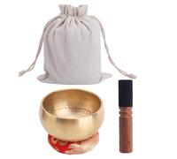 Gosknor Tibetan Singing Bowl Set, 4.33 Inch Meditation Healing Sound Bowl with Cushion & Wooden Mallet & Zen Bag for Yoga Mindfulness Chakra Self-Regulation for Men Women