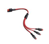 Gosknor Y Splitter Cable for Anderson, 3 In 1 12awg Y Splitter Cable Suitable for Portable Solar Generator Power Stations Practical Extension Accessories Compatible with Anderson(Black, Red)