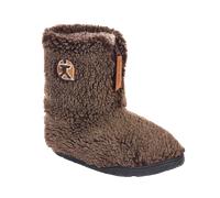 Gosling Snow Tipped Sherpa Slipper Boots in Washed Dark Chocolate