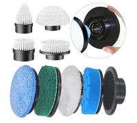 GOSLMYY Replaceable Brush Heads Set, 9 Pack Brush Heads for Electric Spin Scrubber, Cordless Spin Scrubber Brush for All Brands of ANS-8051A&ANS-8050, for Leebein, Keimi, Alloyman, YKYI, BEI & Hong