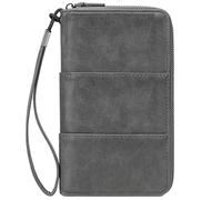 GOSLYLY Passport Holder Travel Wallet for Family, RFID Blocking Travel Document Organizer Clutch Bag for Passports, Credit Cards, Boarding Passes, for Men, Women