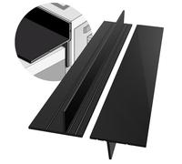 Gosmol Silicone Stove Gap Covers Folding,25 Inches Stove Gap Filler 2pcs,Kitchen Sealing Strip Between Electric Stove,Countertop,Oven Spacer Black