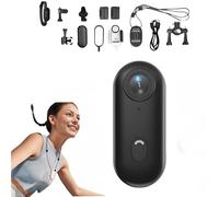 Gosnap - Go Snap Camera, Go Snap Body Cam, Gosnap - Thumb Camera, HD 1080P/4K Pocket Action Cam, Wearable Necklace with 360° RotationSpring Clip, Mount Anywhere, Hands-Free(Black,4K)