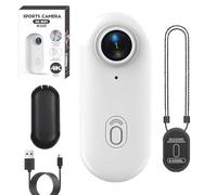 Gosnap - Go Snap Camera, Wearable Mini Gosnap Body Camera with 360° Rotation Spring Clip, HD 1080p/4k Gosnap for Cycling, Travel, Pets (White*1080P)