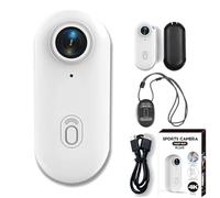 GoSnap Thumb Action Camera, Gosnap - Thumb Camera, Go Snap Body Cam, Small Cameras with Audio, with 360° Rotation Spring Clip, HD 1080, for Cycling, Travel, Pets (#White 1080)