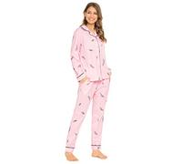 GOSO Ladies Pyjamas - Women Pyjamas Button Down Pjs for Women Sets Long Sleeve Sleepwear Lady Nightwear Soft Lounge Sets