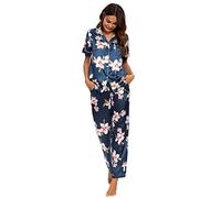 GOSO Women Pyjamas Set-Satin Pyjamas Ladies Button Down Short Sleeve Silk Pyjamas Sleepwear Lady Nightwear Soft Sets
