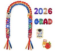 Gosodeny Graduation Leis Kids Kindergarten Class of 2026 Car CrayonPreschool Ribbon Leis Kits Bulk Graduation Necklace for Classroom Preschool Grad Party Gift Decorative, 1, Ribbon, no metal type