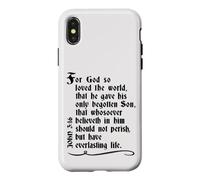 Gospel John 3:16 Entire Verse in the King James Version KJV Case for iPhone X/XS