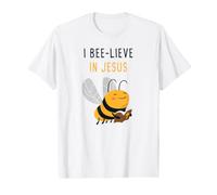 Gospel Kids Christian Faith Cute Bee: I Bee-Lieve in Jesus Value Graphic T-Shirt