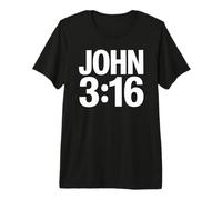 Gospel of John Bible Verse Minimalist Christian Premium T-Shirt