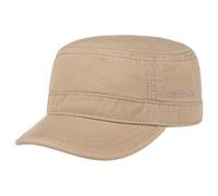 Stetson Gosper Ladies/Mens Army-Style Urban Cap - Cotton Army Cap - Military-Style Cap with UV Protection - Summer and Winter Cap - Cap Dark Beige L (58-59 cm)