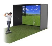GoSports 10 x 8 ft Golf Simulator Enclosure Net - Complete Set with Frame and HD Impact Screen Kit