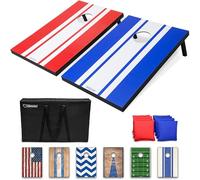 GoSports 3 x 2 ft Classic Design Cornhole Game Set - Includes Two 3 x 2 ft Boards, 8 Bean Bags, and Carry Case