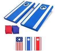 GoSports 4 ft x 2 ft All Weather Outdoor Cornhole Game Set, heavy-duty Plastic Weatherproof Boards Includes 8 Bean Bags and Game Rules