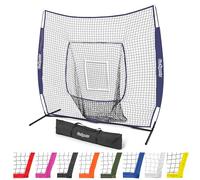 GoSports 7x7 ft Baseball & Softball Batting & Pitching Net with Strike Zone - Available in Team Colors - Navy