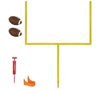 GoSports 8 ft PRO Kick Challenge Football Game Field Goal Post Set with 2 Footballs and Kicking Tee, Life Sized Backyard Field Goal
