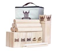 GoSports Backyard Size Kubb Viking Clash Toss Game Set