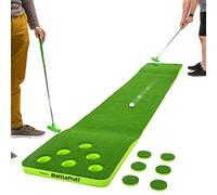 GoSports Unisex Golf-battleputt-01 GoSports Battleputt Golf Putting Game 2 on Pong Style Play with 11 Putting Green Putters a, Green, Putters and Golf Balls UK