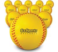 GoSports Foam Training Baseball 12 Pack - Regulation Size Foam Baseballs for Soft & Safe Throwing, Catching and Batting Practice
