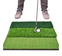 GoSports Hitting Mats Golf Hitting Mat Artificial Grass Mat for Indoor/Outdoor Includes 3 Rubber Tees - Standard, Pro or Elite