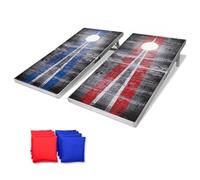 GoSports LED Rustic Design Cornhole Set, Regulation Size