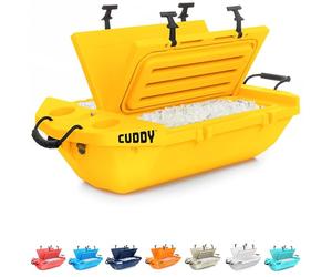 GoSports Outdoors CUDDY Floating Cooler and Dry Storage Vessel for Land and Water, 40 QT, Great for River, Beach, Kayak, Pool and Lake, Yellow