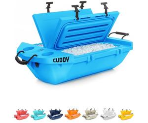 GoSports Outdoors CUDDY Floating Cooler and Dry Storage Vessel for Land and Water, 40 QT, Great for River, Beach, Kayak, Pool and Lake, Glacier Blue