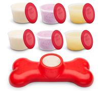 GoSports Pets PupsCream Parlor - Non-Slip Frozen Dog Treat & Ice Cream Holder - Mess-Free Lick Mat Alternative, Includes 6 Reusable Cups & Lids