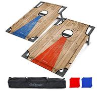 GoSports Portable PVC Framed Cornhole Toss Game Set with 8 Bean Bags and Travel Carrying Case - Choose Your Style