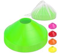 GoSports Premium Sports Cones for Agility Training and Drills - 20 Pack with Tote - Green