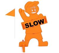 GoSports SLOWDOWNMAN-02 SlowDownMan Street Safety Sign, Orange