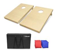 GoSports Tailgate Size Solid Wood Premium Cornhole Set
