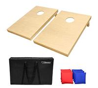 GoSports Tailgate Size Solid Wood Premium Cornhole Set