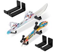 GoSports Universal Snowboard & Skateboard Wall Mount Display Racks - 2 Pack Foam Padded Hangers