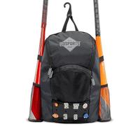 GoSports Youth Baseball and Softball Bag with Customizable Charm Panel