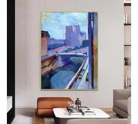 GOSRD A Glimpse of Notre-Dame in the Late Afternoon by Henri Matisse Fauvism Landscape Artwork on Canvas Prints Luxury Wall Art 80x120CM Frameless