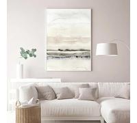 GOSRD Canvas Paintings Beige and Grey Abstract Watercolor Posters and Prints Modern Minimalist Wall Art Pictures for Room Decor(70x100cm)