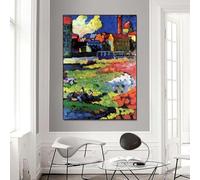 GOSRD Canvas Prints landscape painting by Wassily Kandinsky the church of St Ursula for Living Room Bedroom Home Decoration 60x80cm Frameless