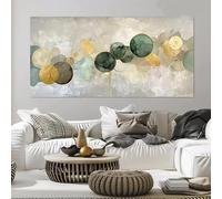 GOSRD Canvas Prints Painting Fresh And Elegant White Orchid Green Waterscape Pattern Home Decor(55X110cm)